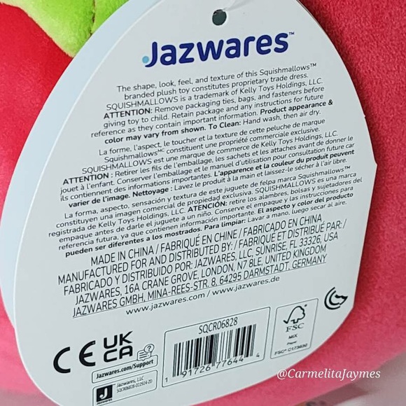 ZULI 🍇🦇 Dragonfruit Bat Crossover Original Squishmallow By Kellytoy NWT - Picture 8 of 8